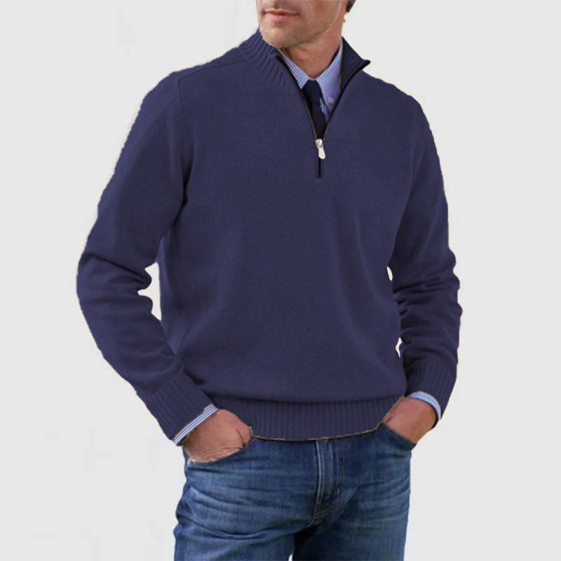 Men's Fashion Half-Zip Cardigan Sweater