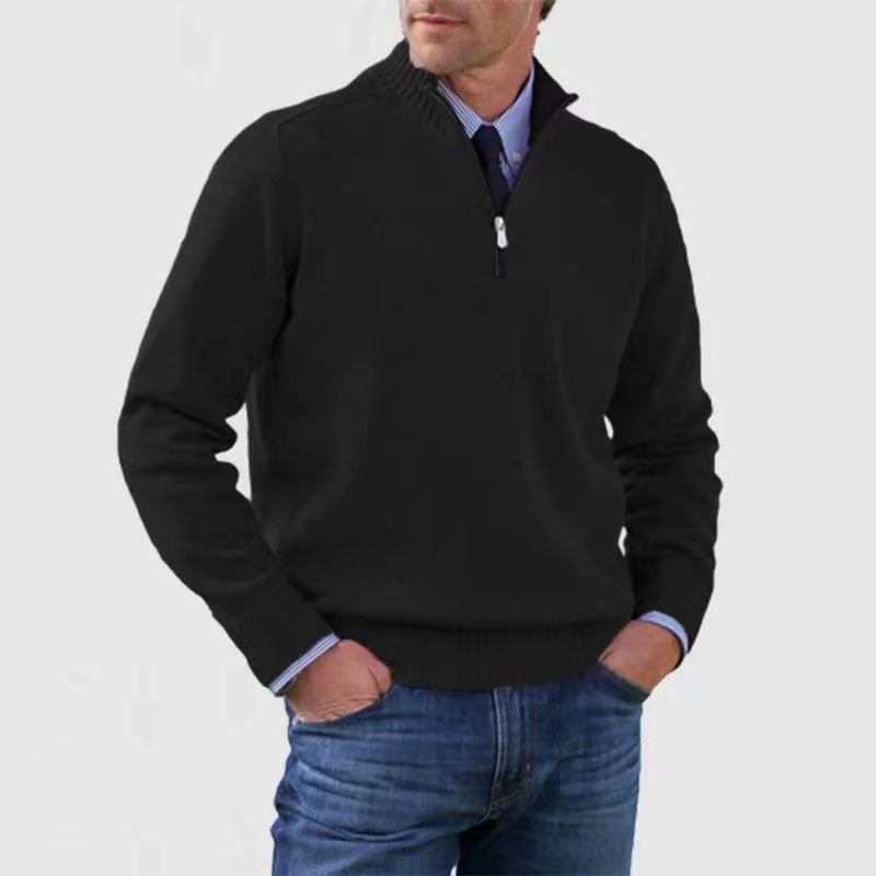 Men's Fashion Half-Zip Cardigan Sweater