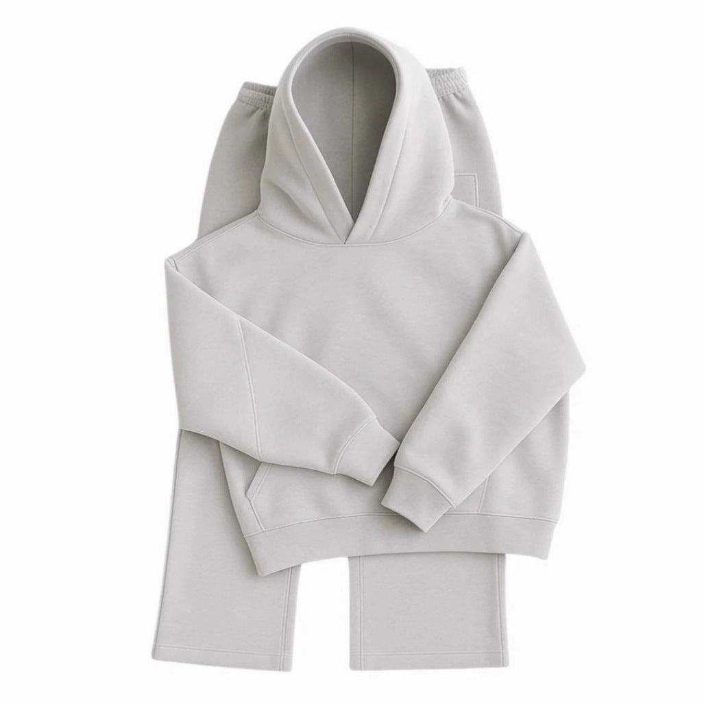 Autumn/Winter Hoodie Set, Loose Fit, Sporty Hooded Two-Piece Set, Casual Sweatshirt and Pants, European and American Style Men's Export Clothing