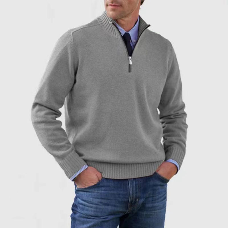 Men's Fashion Half-Zip Cardigan Sweater