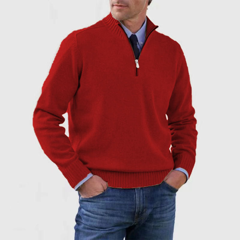 Men's Fashion Half-Zip Cardigan Sweater